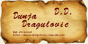 Dunja Dragulović vizit kartica